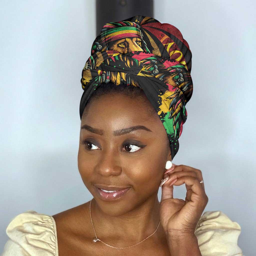 Jamaica Rastafarian Lion One Love Simple Headwrap Rastafarian Lion One Love