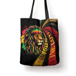 Black Jamaican Tote Bag Rastafarian Lion One Love