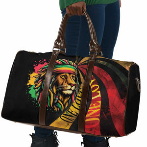 Black Jamaican Travel Bag Rastafarian Lion One Love