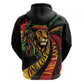 Black Jamaican Zip Hoodie Rastafarian Lion One Love LT9