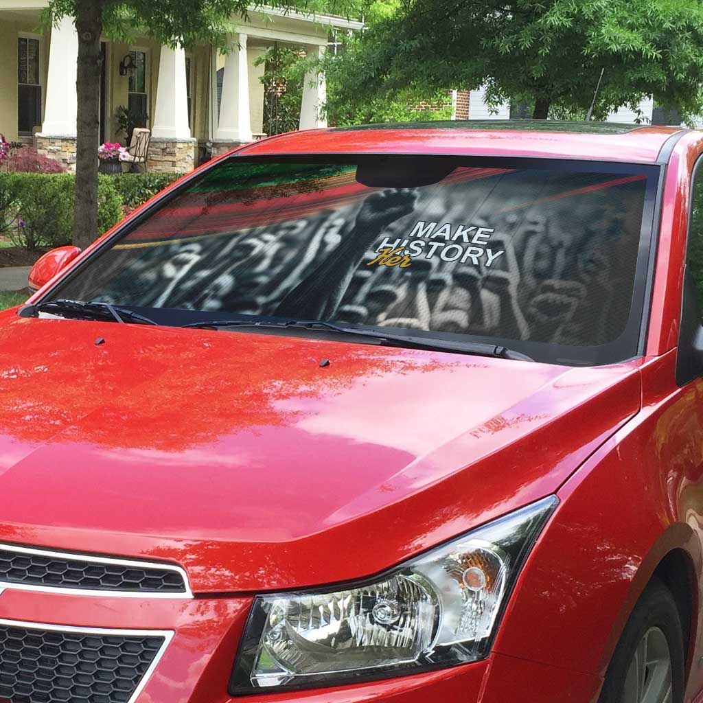African-American History Month Auto Sun Shade Black Power Hand Make His-Herstories