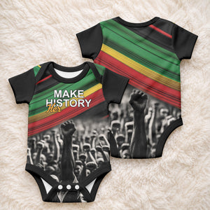 African-American History Month Baby Onesie Black Power Hand Make His-Herstories