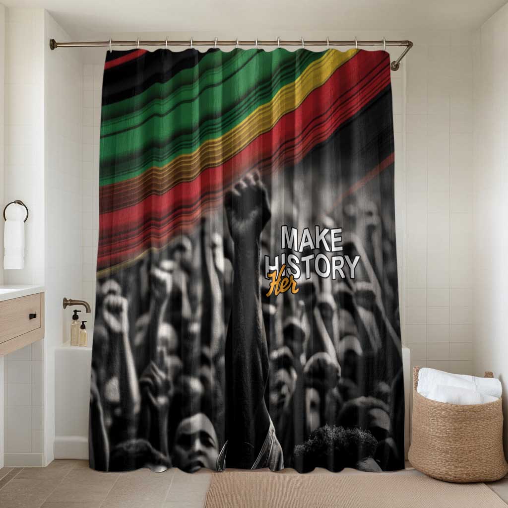 African-American History Month Bathroom Set Black Power Hand Make His-Herstories