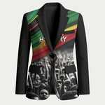 African-American History Month Blazer Black Power Hand Make His-Herstories