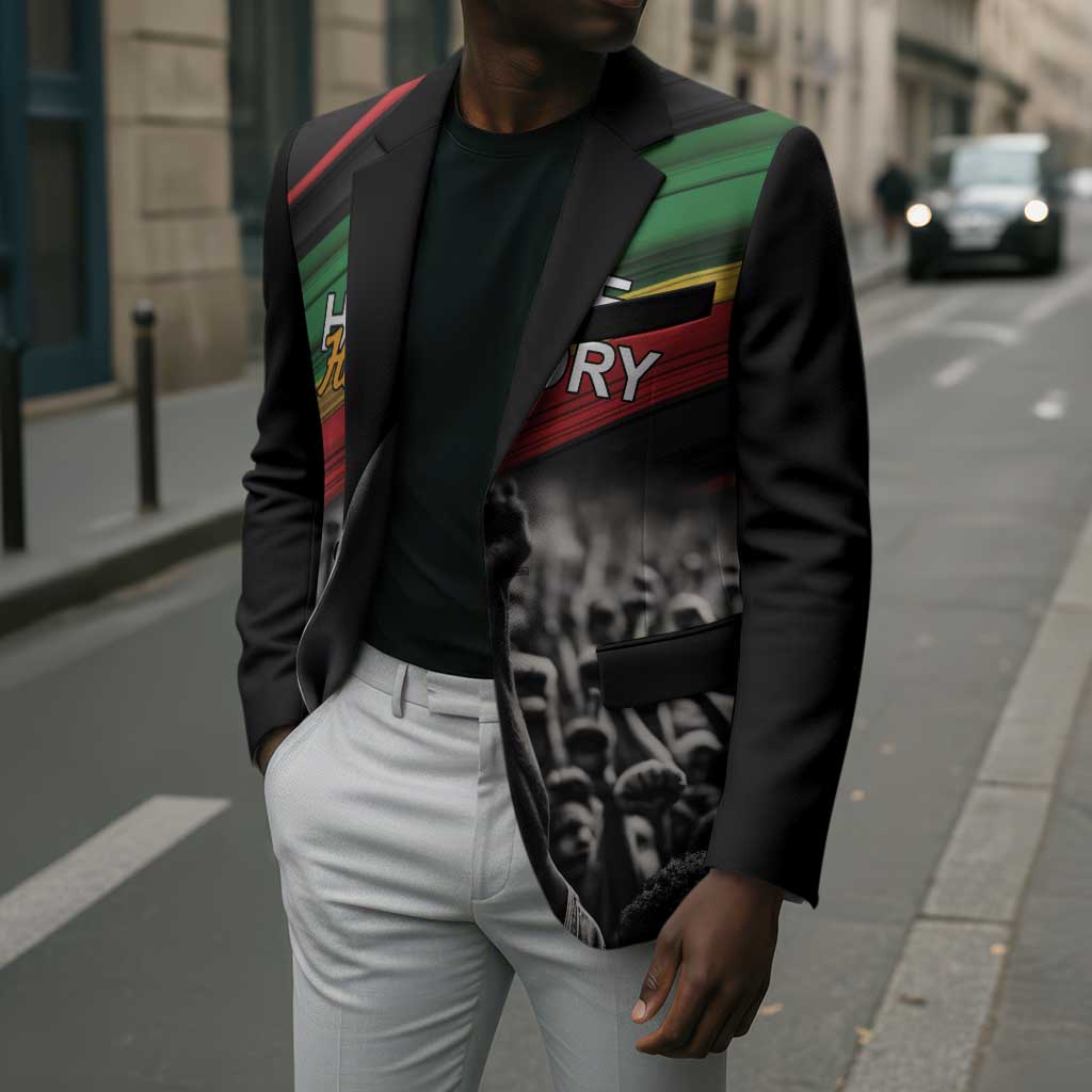 African-American History Month Blazer Black Power Hand Make His-Herstories