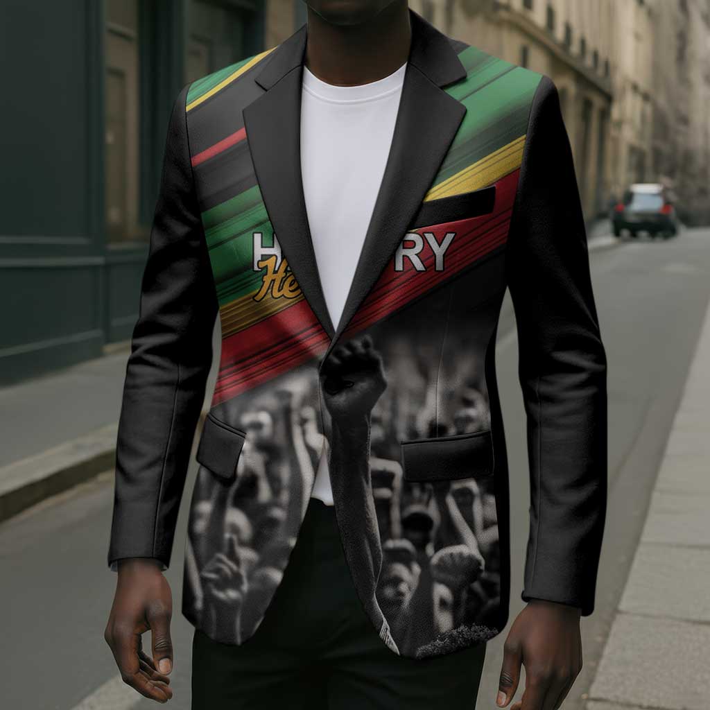 African-American History Month Blazer Black Power Hand Make His-Herstories