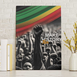 African-American History Month Canvas Wall Art Black Power Hand Make His-Herstories