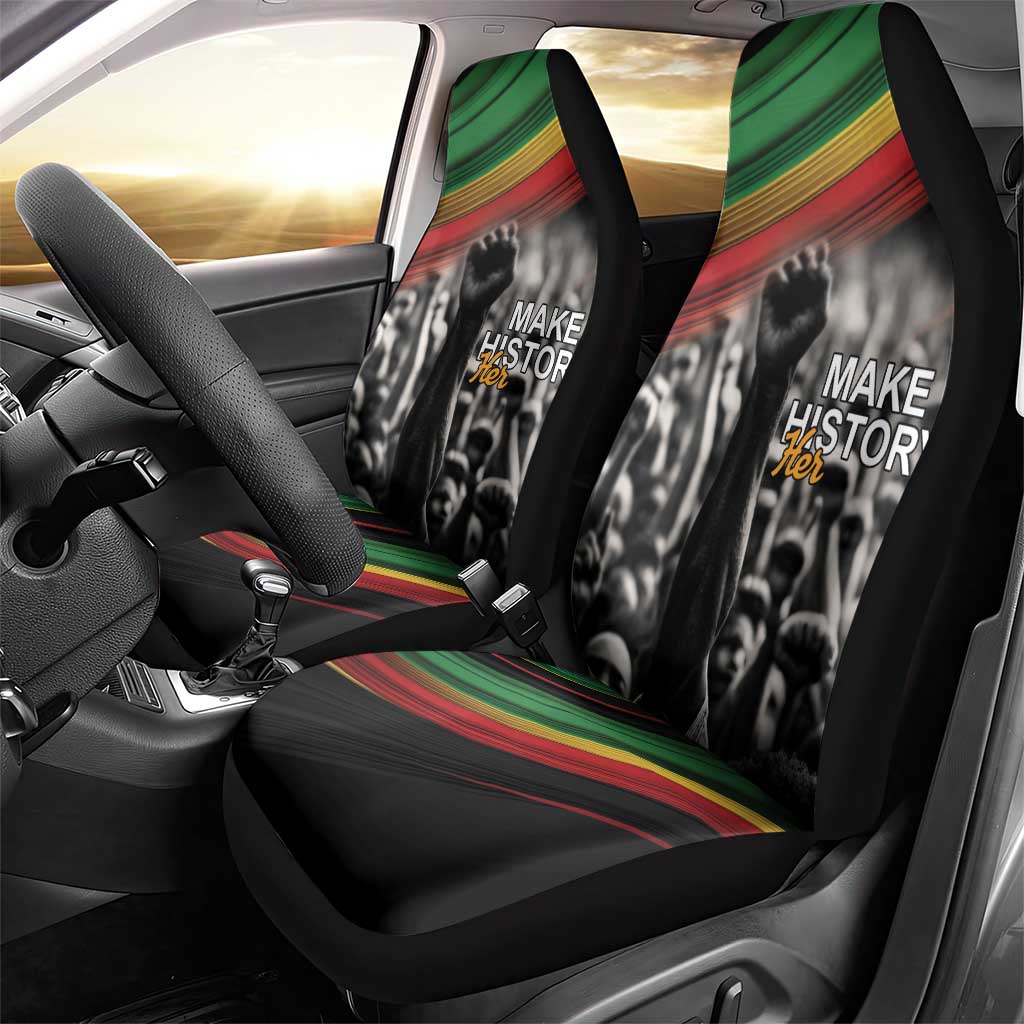 African-American History Month Car Seat Cover Black Power Hand Make His-Herstories