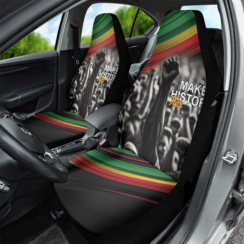 African-American History Month Car Seat Cover Black Power Hand Make His-Herstories