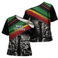 African-American History Month Cross Shoulder Shirt Black Power Hand Make His-Herstories