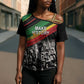 African-American History Month Cross Shoulder Shirt Black Power Hand Make His-Herstories