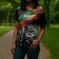 African-American History Month Cross Shoulder Shirt Black Power Hand Make His-Herstories