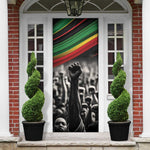African-American History Month Door Cover Black Power Hand Make His-Herstories