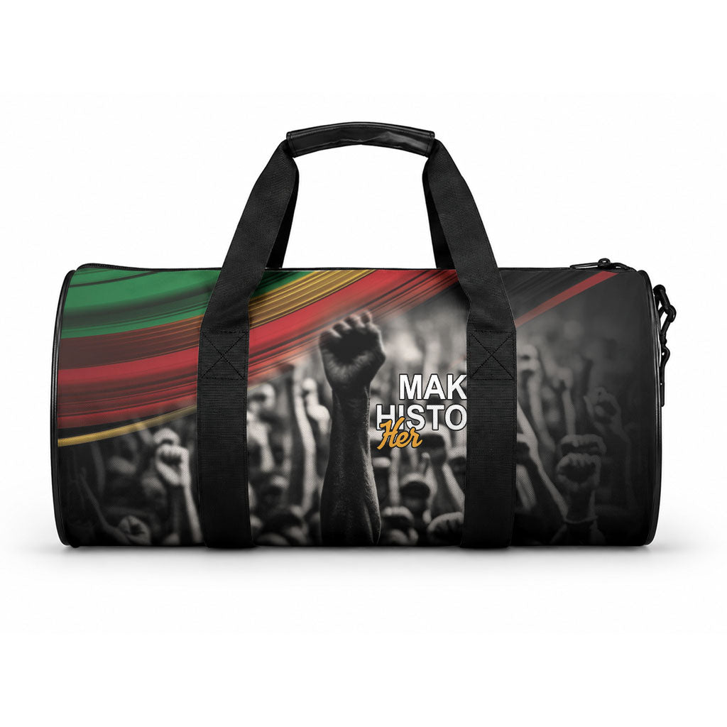 African-American History Month Duffle Bag Black Power Hand Make His-Herstories