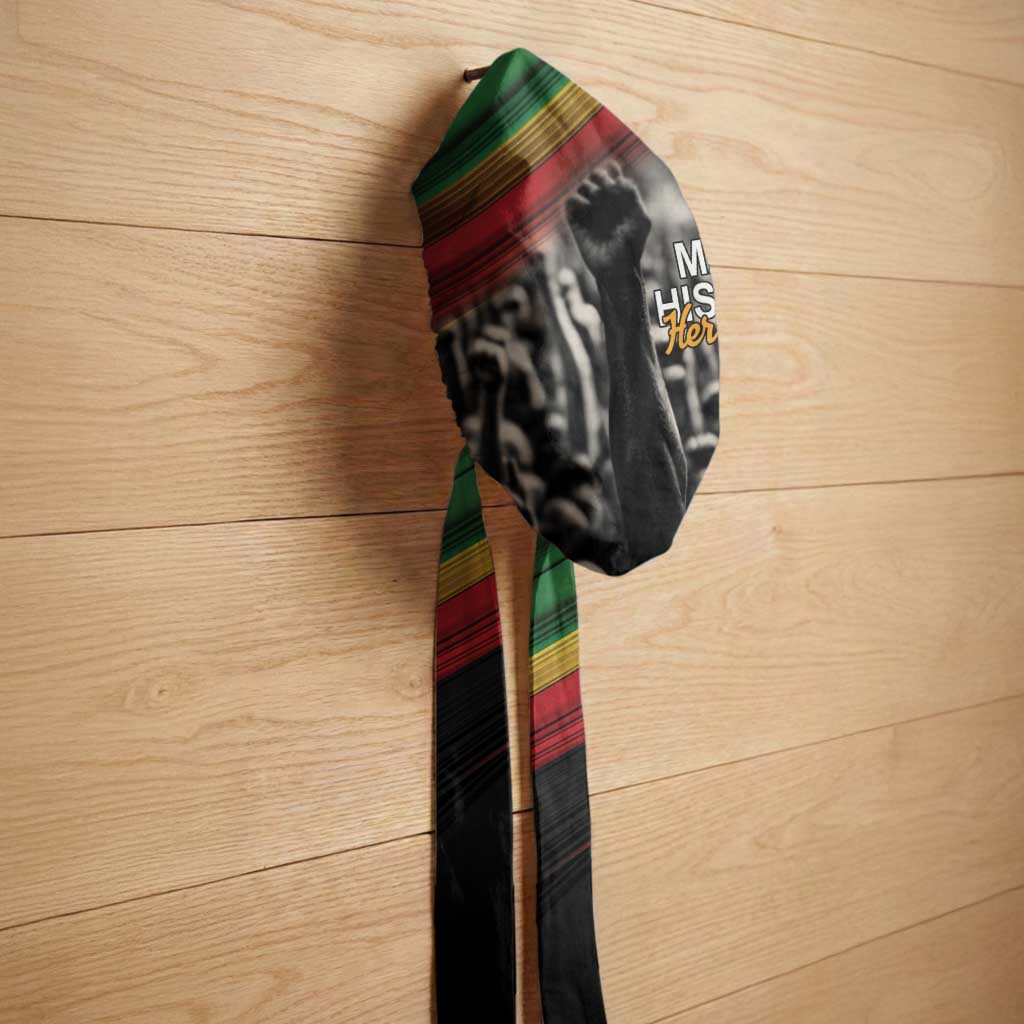African-American History Month Easy Headwrap Black Power Hand Make His-Herstories