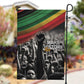 African-American History Month Garden Flag Black Power Hand Make His-Herstories