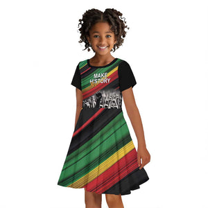 African-American History Month Kid Short Sleeve Dress Black Power Hand Make His-Herstories