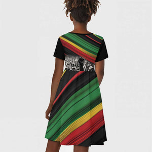 African-American History Month Kid Short Sleeve Dress Black Power Hand Make His-Herstories