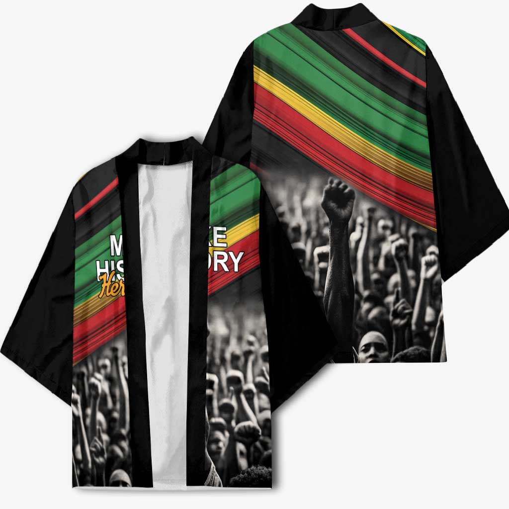 African-American History Month Kimono Black Power Hand Make His-Herstories