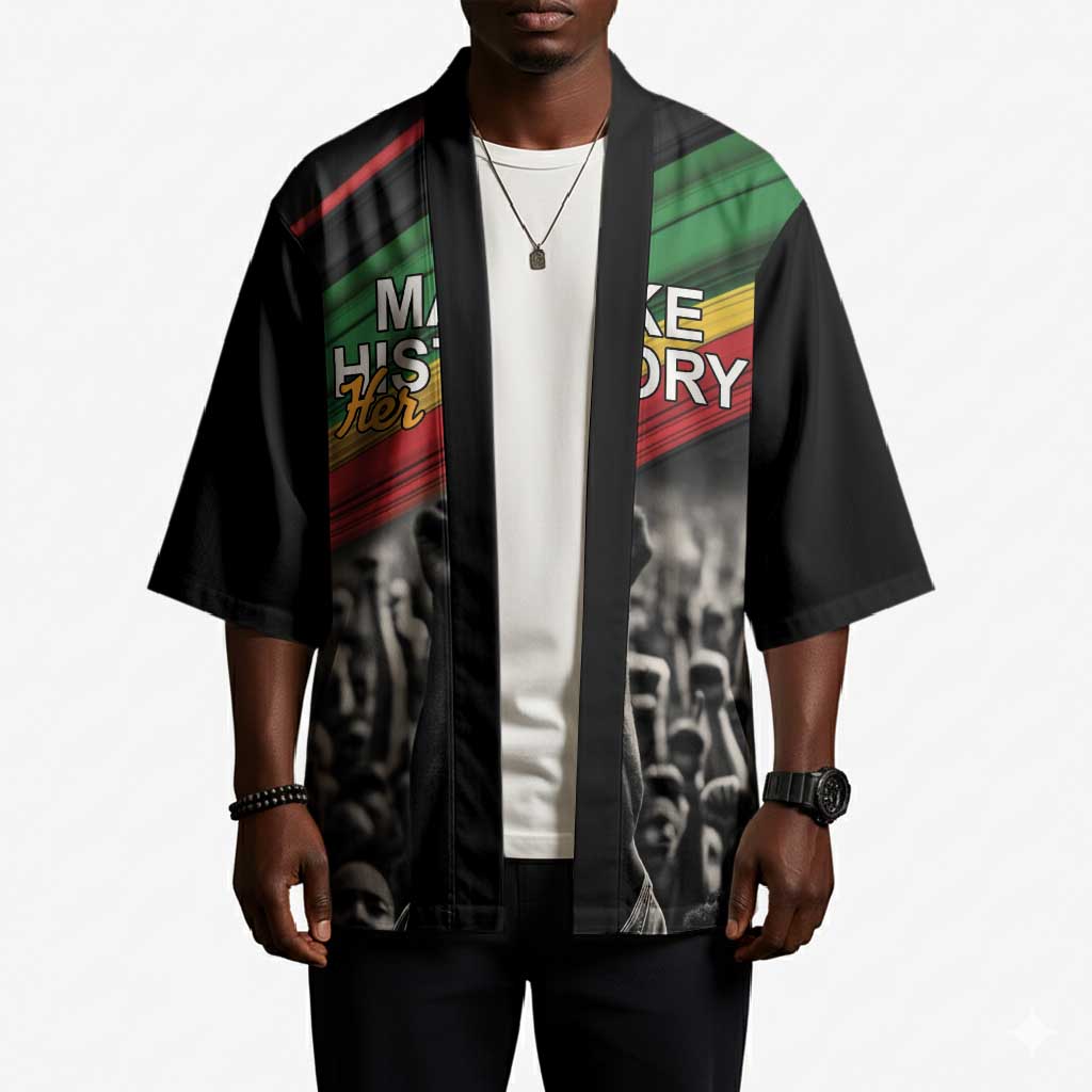African-American History Month Kimono Black Power Hand Make His-Herstories