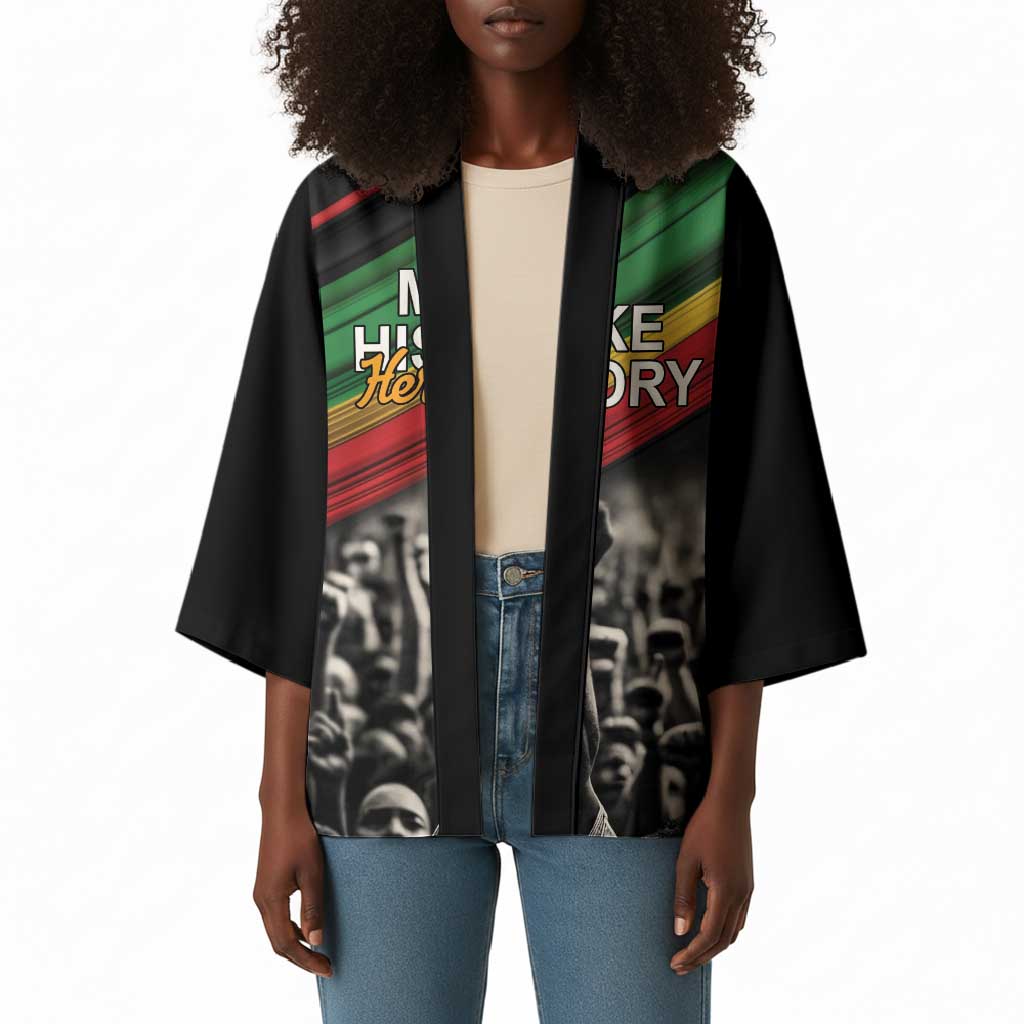 African-American History Month Kimono Black Power Hand Make His-Herstories