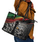African-American History Month Leather Tote Bag Black Power Hand Make His-Herstories