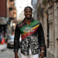 African-American History Month Long Sleeve Button Shirt Black Power Hand Make His-Herstories