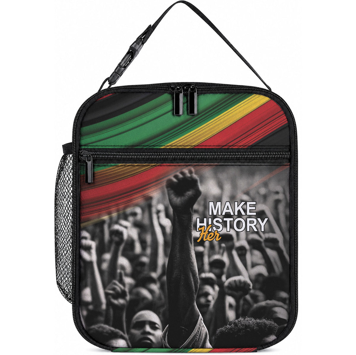 African-American History Month Lunch Bag Black Power Hand Make His-Herstories