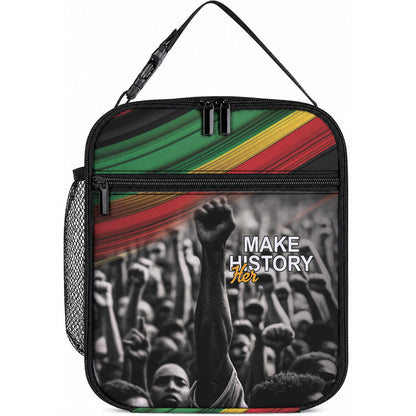 African-American History Month Lunch Bag Black Power Hand Make His-Herstories