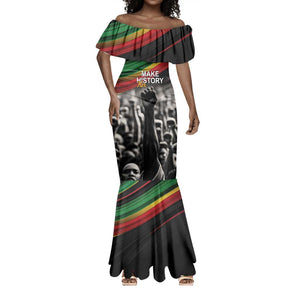 African-American History Month Mermaid Dress Black Power Hand Make His-Herstories