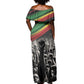 African-American History Month Off Shoulder Maxi Dress Black Power Hand Make His-Herstories