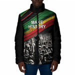 African-American History Month Padded Jacket Black Power Hand Make His-Herstories