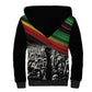 African-American History Month Sherpa Hoodie Black Power Hand Make His-Herstories