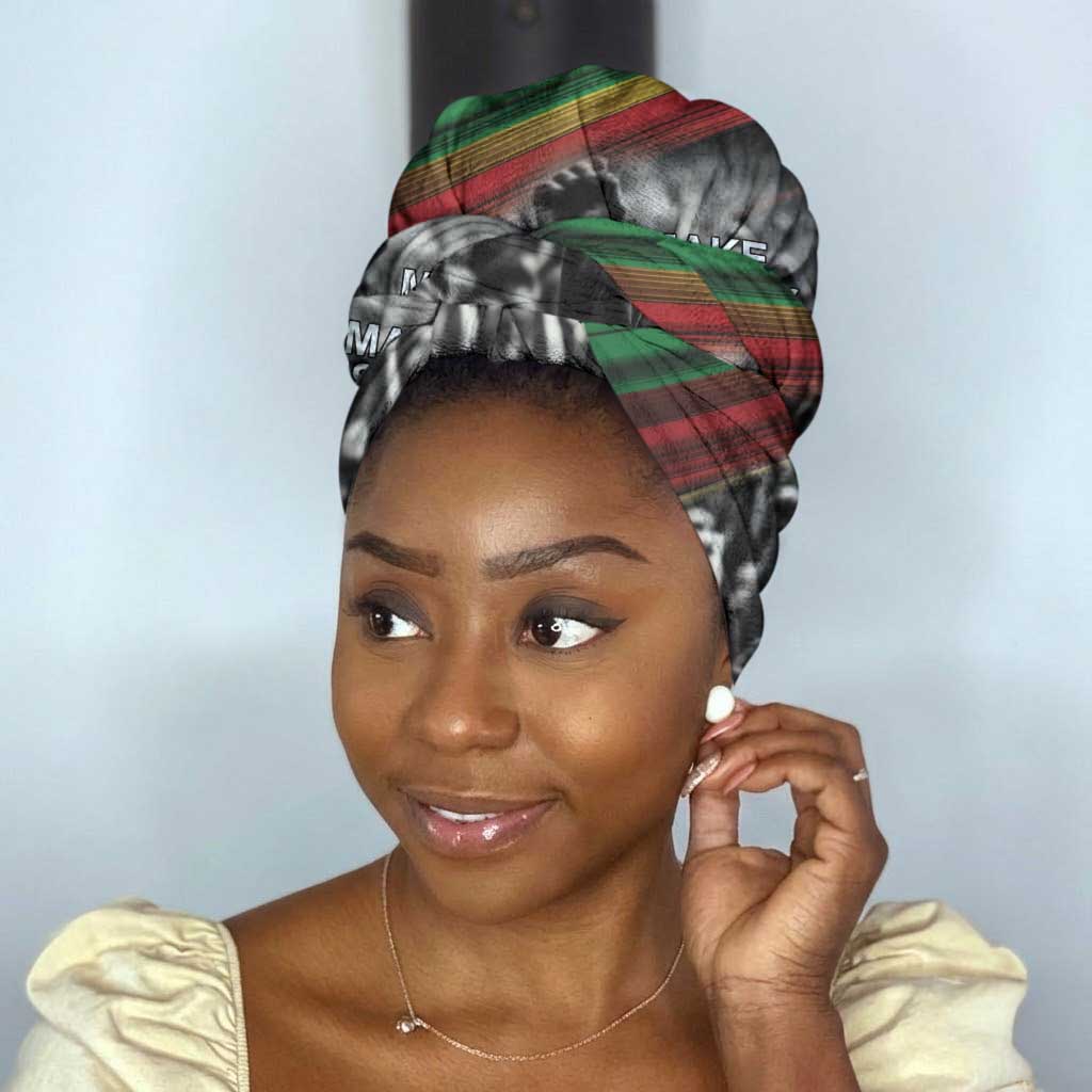African-American History Month Simple Headwrap Black Power Hand Make His-Herstories