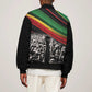 African-American History Month Sleeve Zip Bomber Jacket Black Power Hand Make His-Herstories