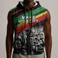 African-American History Month Sleeveless Zip Hoodie Black Power Hand Make His-Herstories - African Pride