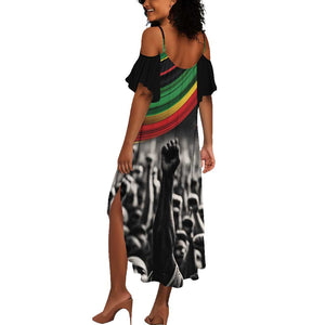 African-American History Month Summer Maxi Dress Black Power Hand Make His-Herstories