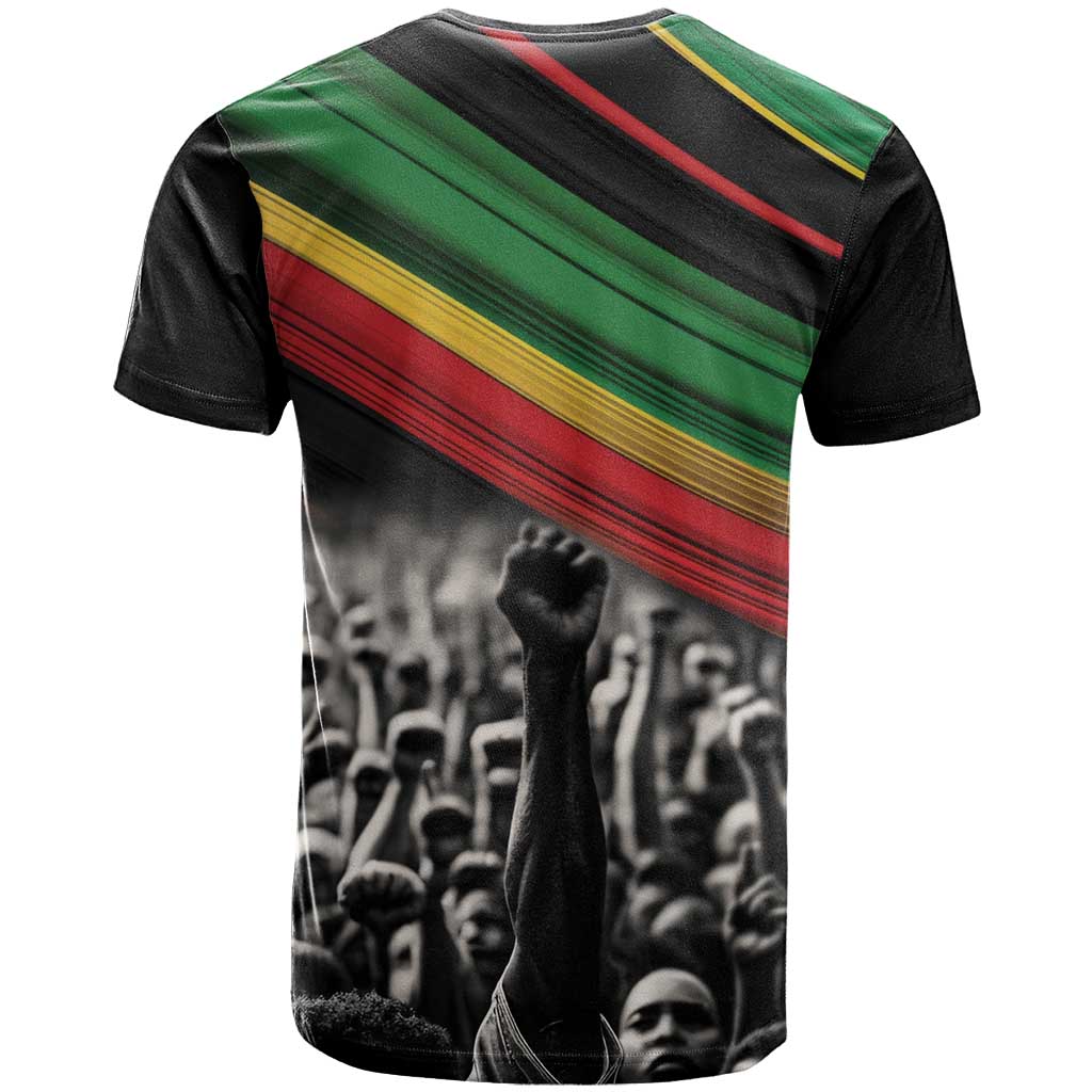 African-American History Month T shirt Black Power Hand Make His-Herstories