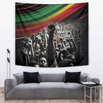 African-American History Month Tapestry Black Power Hand Make His-Herstories