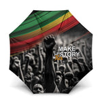African-American History Month Umbrella Black Power Hand Make His-Herstories