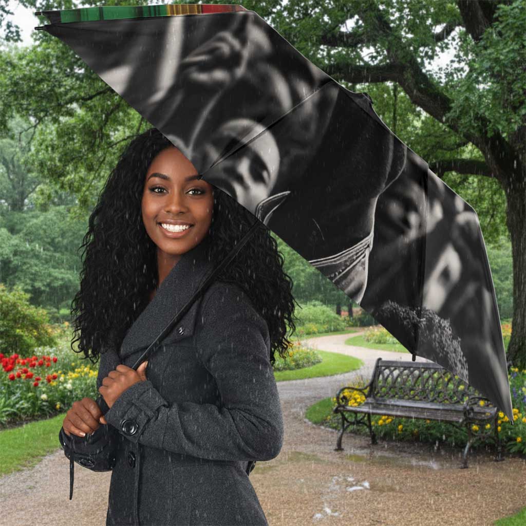 African-American History Month Umbrella Black Power Hand Make His-Herstories