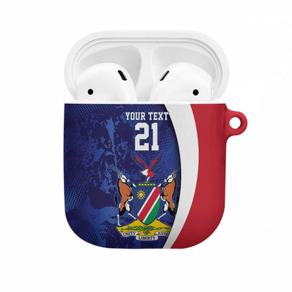 Custom Cricket African Namibia AirPods Case Coat of arms Namibian Pattern