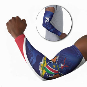Custom Cricket African Namibia Arm Sleeves Coat of arms Namibian Pattern