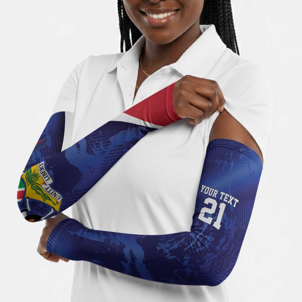 Custom Cricket African Namibia Arm Sleeves Coat of arms Namibian Pattern