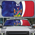 Custom Cricket African Namibia Auto Sun Shade Coat of arms Namibian Pattern