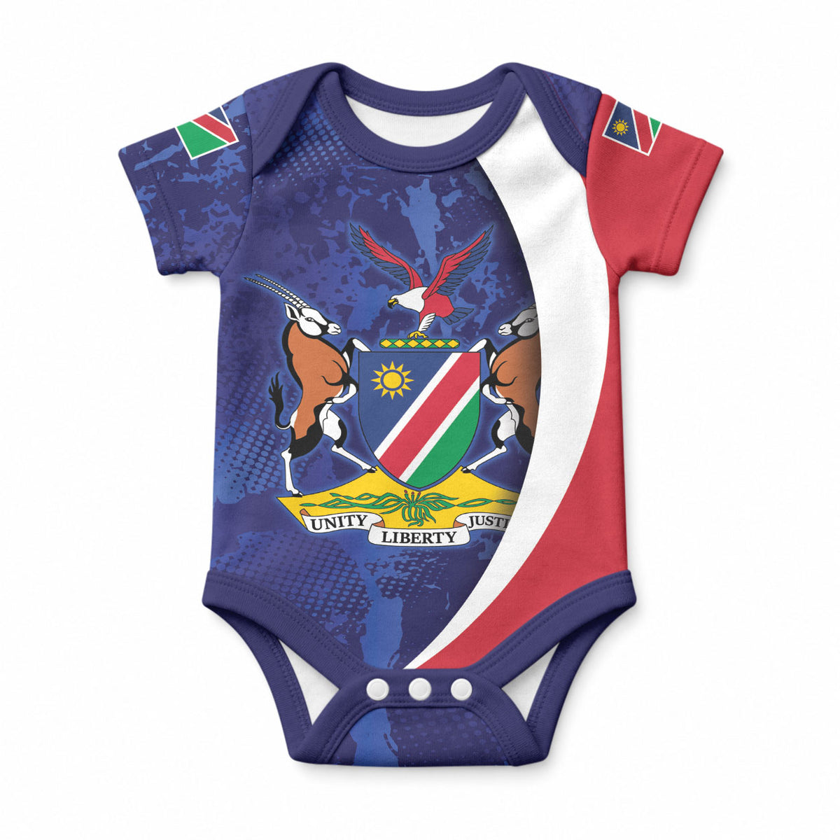 Custom Cricket African Namibia Baby Onesie Coat of arms Namibian Pattern