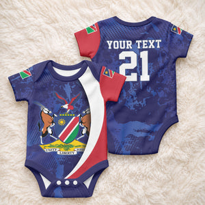Custom Cricket African Namibia Baby Onesie Coat of arms Namibian Pattern