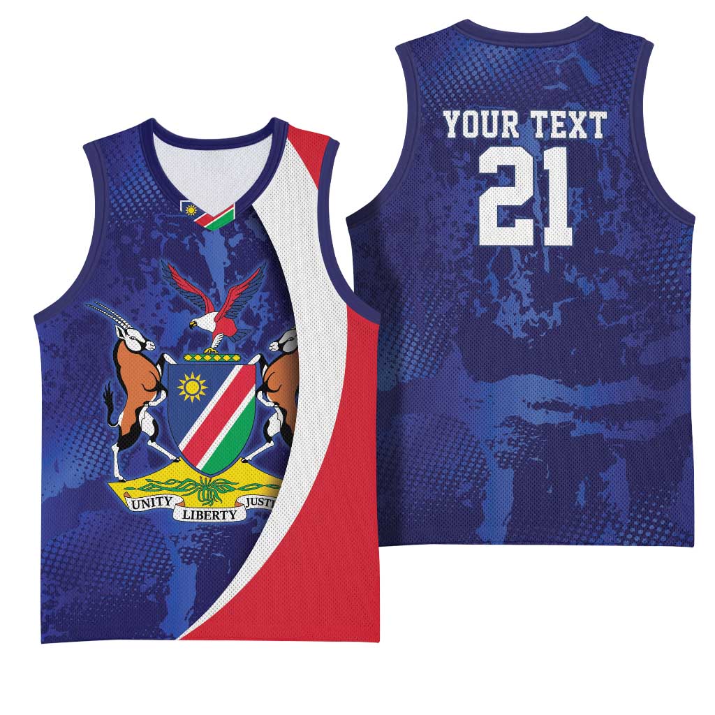 Custom Cricket African Namibia Basketball Jersey Coat of arms Namibian Pattern LT9