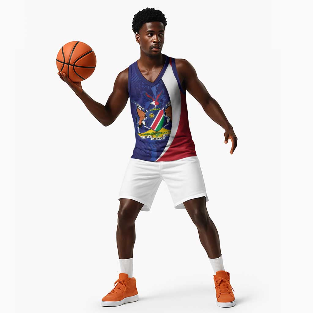 Custom Cricket African Namibia Basketball Jersey Coat of arms Namibian Pattern LT9