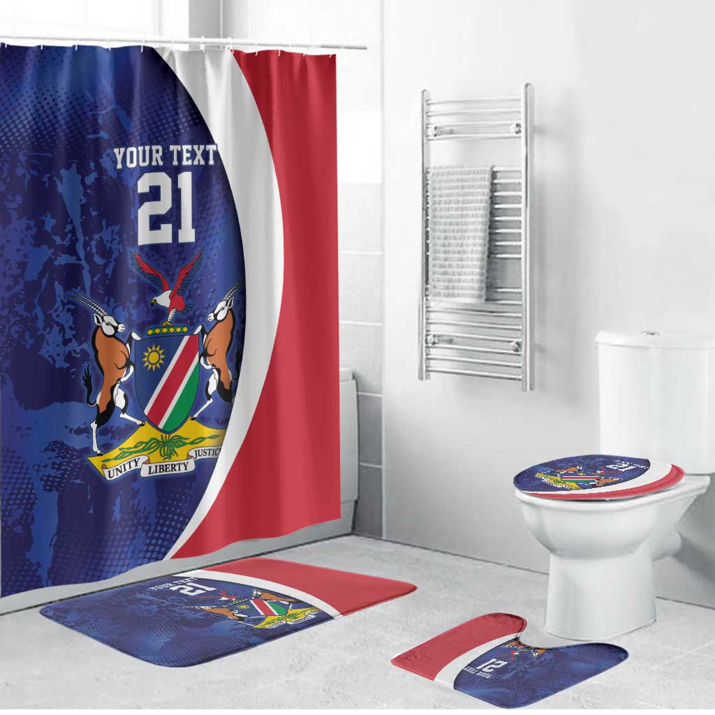 Custom Cricket African Namibia Bathroom Set Coat of arms Namibian Pattern